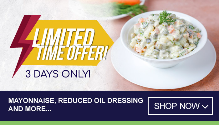 3 Days Limited Time on Mayonnaise, Reduced Oil Dressing and more - visit MyBidfood to shop now