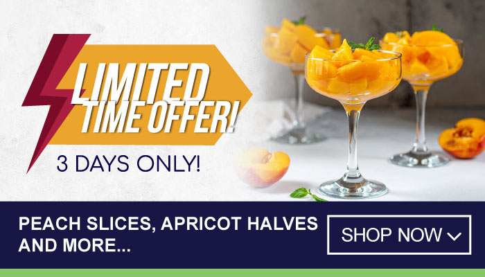 3 Days Limited Time on Peach Slices, Apricot Halves and more - visit MyBidfood to shop now