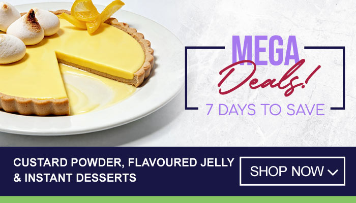 7 Days Mega Deals on Custard Powder, Flavoured Jelly and Instant Desserts - visit MyBidfood to shop now