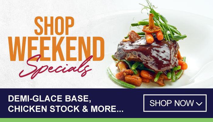 Weekend Specials on Demi-Glace Base, Chicken Stock and more - visit MyBidfood to shop now