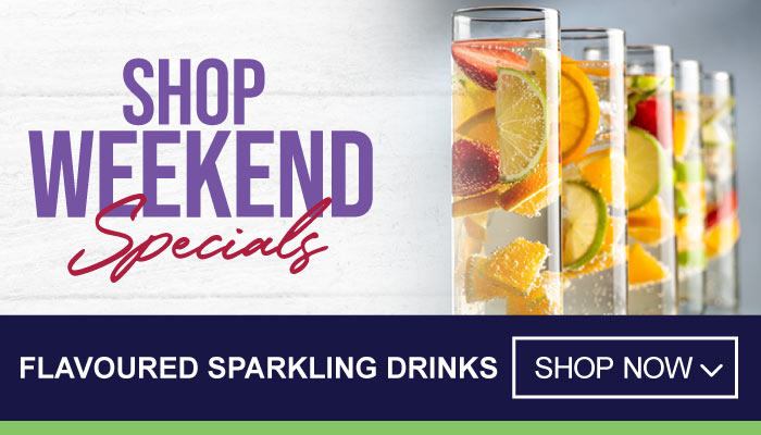 Weekend Weekend Specials on Flavoured Sparkling Drinks - visit MyBidfood to shop now