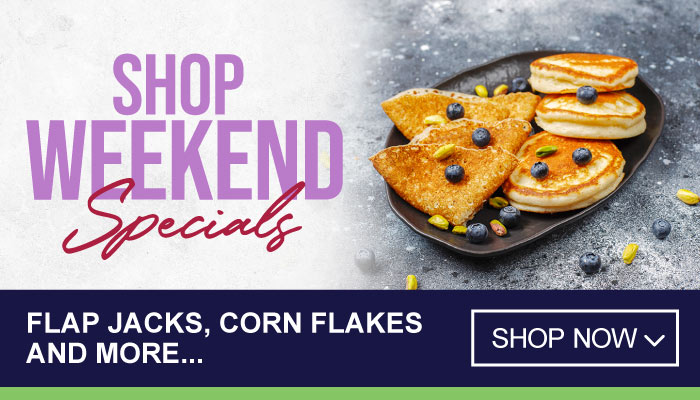 Weekend Weekend Specials on Flap Jacks, Corn Flakes and more - visit MyBidfood to shop now
