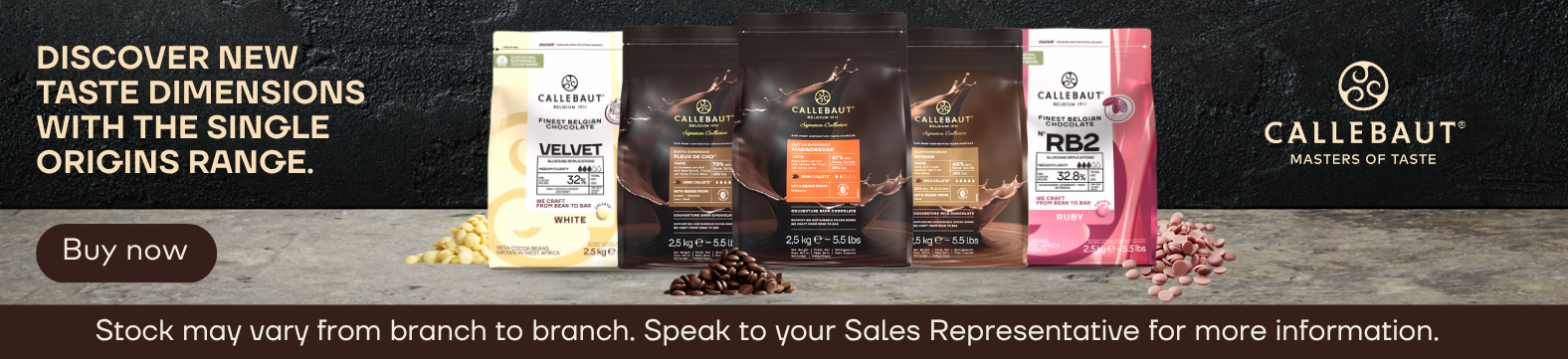 Callebaut - Discover new taste dimentions with the single origins ramge - Buy Now