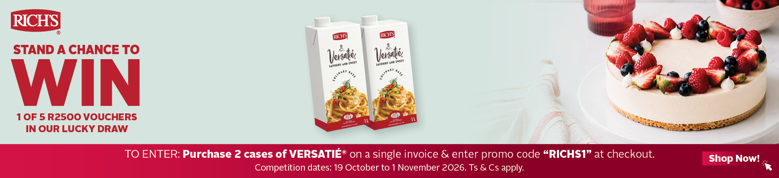 Rich's - Stand a Chance to WIn 1 of 5 R2500 Vouchers in Our Lucky Draw - Shop Now!
