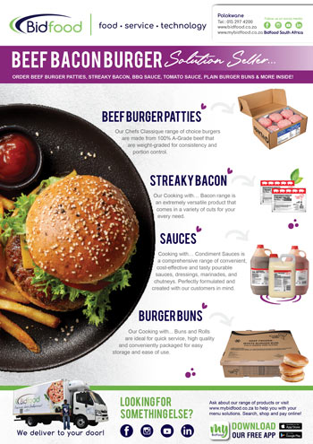 Beef Bacon Burger Solution Seller - Beef Burger Patties, Streaky Bacon, Sauces and Burger Buns