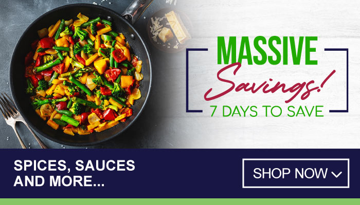 7 Days Massive Savings on Spices, Sauces and more - visit MyBidfood to shop now