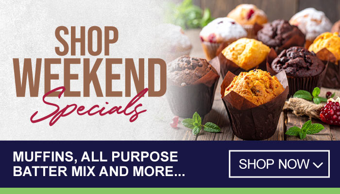 Weekend Specials on Muffins, All Purpose Batter Mix and more - visit MyBidfood to shop now