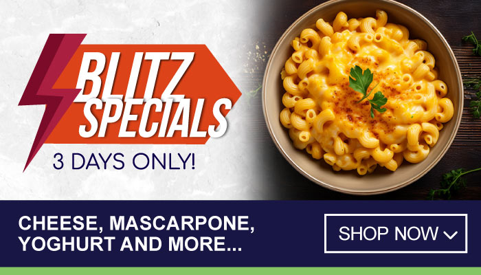3 Days Blitz Specials on Cheese, Mascarpone, Yoghurt and more - visit MyBidfood to shop now