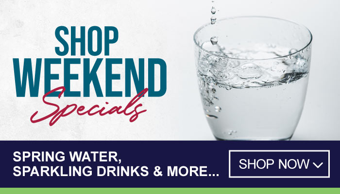 Weekend Specials on Spring Water, Sparkling Drinks and more - visit MyBidfood to shop now
