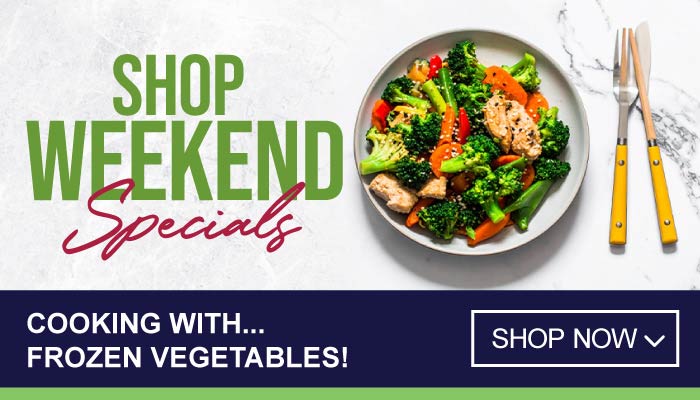 Weekend Specials on Frozen Vegetables - visit MyBidfood to shop now