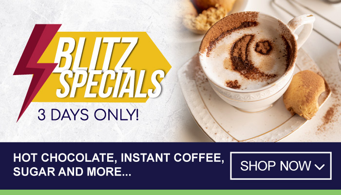 3 Days Blitz Specials on Hot Chocolate, Instant Coffee, Sugar and more - visit MyBidfood to shop now