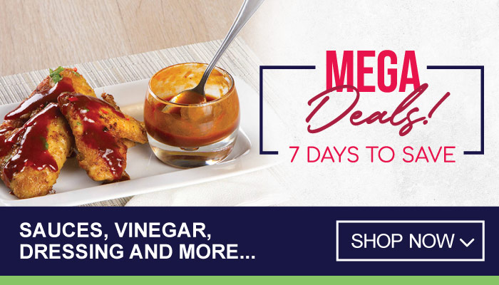 7 Days Mega Deals on Sauces, Vinegar, Dressing and more - visit MyBidfood to shop now