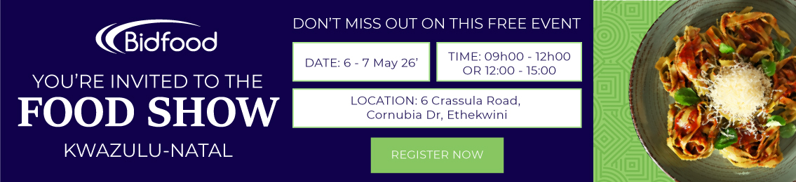 Bidfood - You're Invited to The Food Show - Kwa Zulu Natal - Register Now