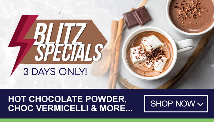 3 Days Blitz Specials on Hot Chocolate Powder, Choc Vermicelli and more - visit MyBidfood to shop now