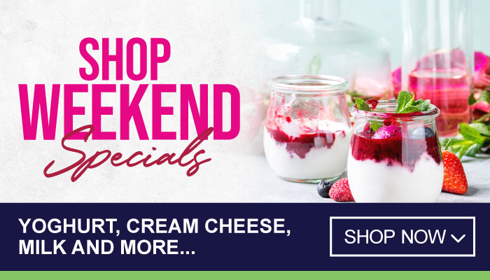 Weekend Specials on Yoghurt, Cream Cheese, Milk and more - visit MyBidfood to shop now