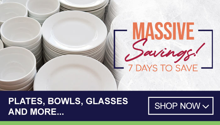 7 Days Massive Savings on Plates, Bowls, Glasses and more - visit MyBidfood to shop now