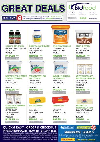 Great Deals Promotion Valid From 18 - 24 May 2026 - Visit MyBidfood To Shop Online
