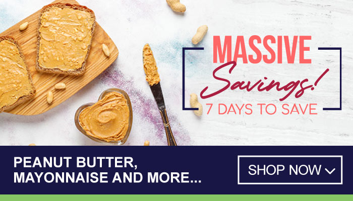 7 Days Massive Savings on Peanut Butter, Mayonnaise and more - visit MyBidfood to shop now