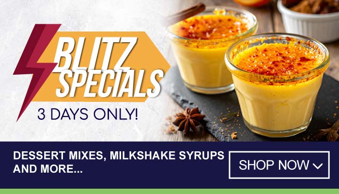 3 Days Blitz Specials on Dessert Mixes, Milkshake Syrups and more - visit MyBidfood to shop now