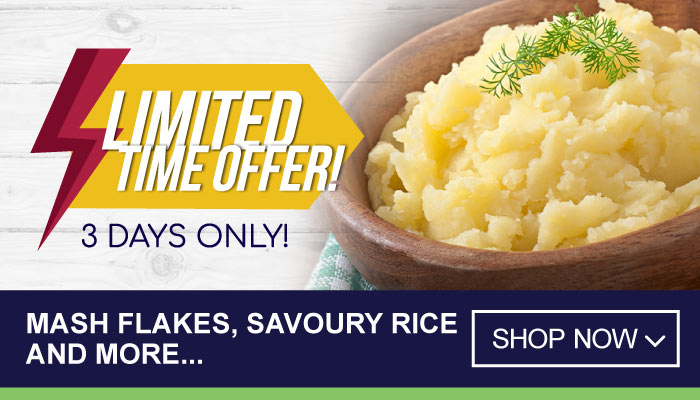 3 Days Limited Time on Mash Flakes, Savoury Rice and more - visit MyBidfood to shop now