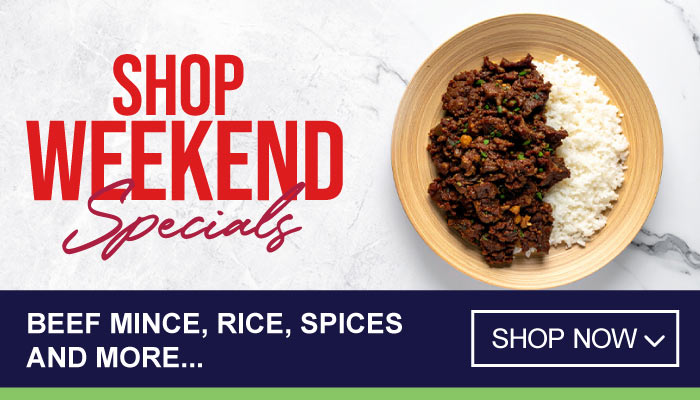 Weekend Specials on Beef Mince, Rice, Spices and more - visit MyBidfood to shop now