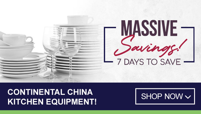 7 Days Massive Savings on Continental China Kitchen Equipment - visit MyBidfood to shop now