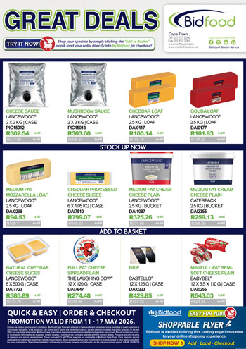 Great Deals on Cheese Sauce, Cheddar Loaf, Mozzarella and More During 11 - 17 May 2026 - Viewing Online Has Never Been Easier