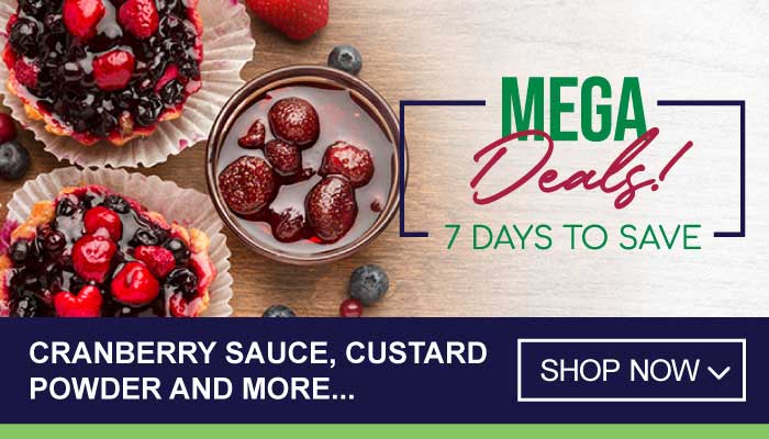7 Days Mega Deals on Cranberry Sauce, Custard Powder and more - visit MyBidfood to shop now
