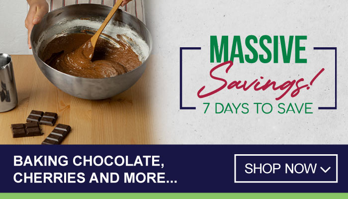 7 Days Massive Savings on Baking Chocolate, Cherries and more - visit MyBidfood to shop now