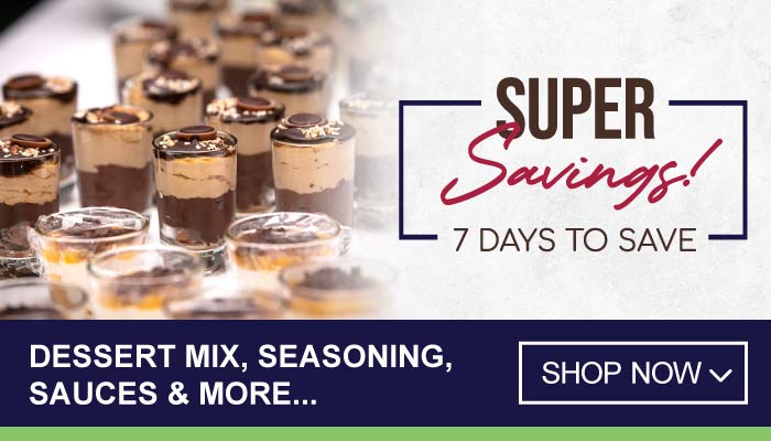 7 Days Super Savings on Dessert Mix, Seasoning, Sauces and more - visit MyBidfood to shop now
