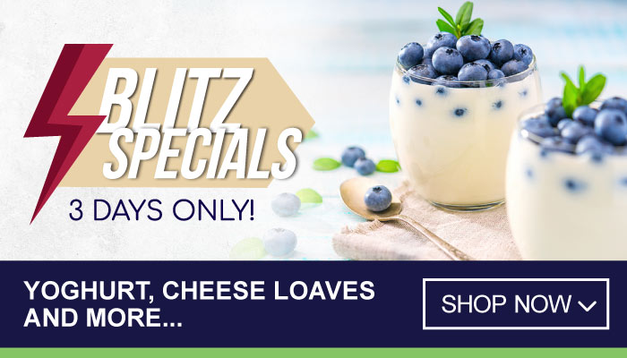 3 Days Blitz Specials on Yoghurt, Cheese Loaves and more - visit MyBidfood to shop now