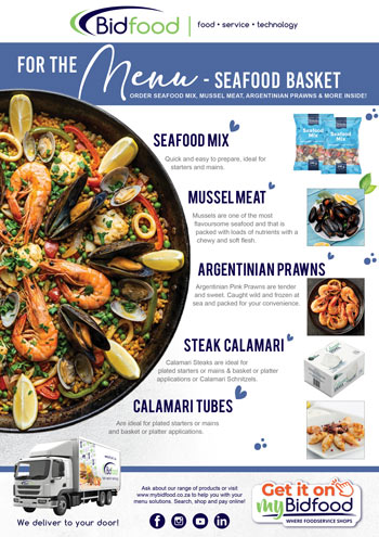 Seafood Basket Solution Seller - Seafood Mix, Mussel Meat, Argentinian Prawns, Steak Calamari and Calamari Tubes