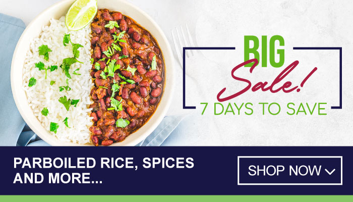 7 Days Big Sale on Parboiled Rice, Spices and more - visit MyBidfood to shop now