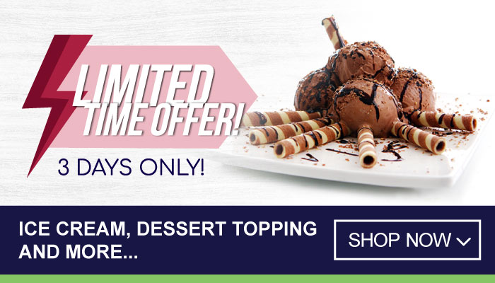 3 Days Limited Time on Ice Cream, Dessert Topping and more - visit MyBidfood to shop now