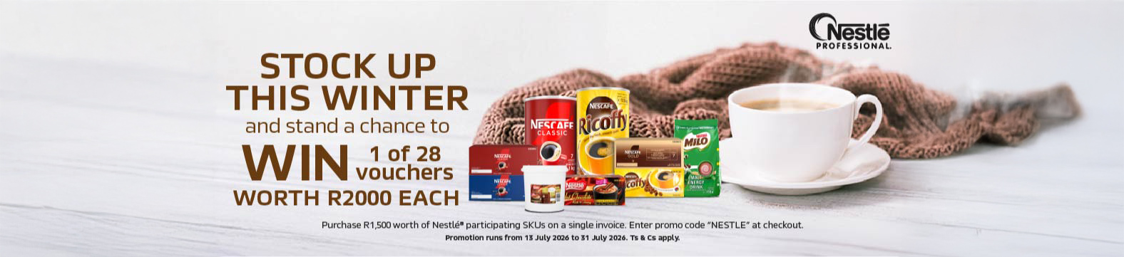 Nestle - Stock up this Winter and Stand a Chance to Win 1 of 28 Vouchers Worth R2000 Each