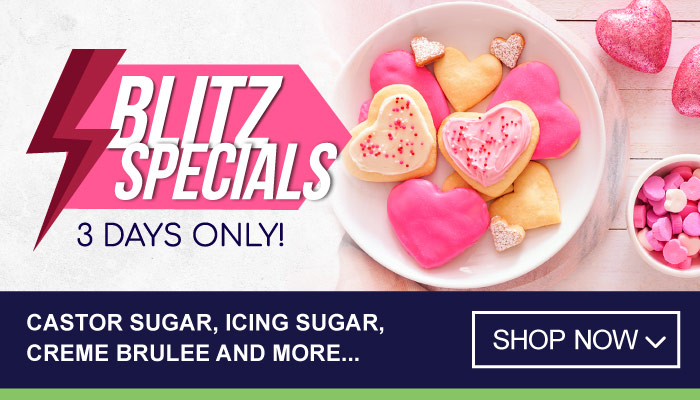 3 Days Blitz Specials on Castor Sugar, Icing Sugar, Creme Brulee and more - visit MyBidfood to shop now