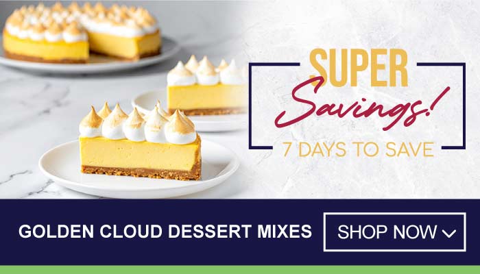 7 Days Super Savings on Golden Cloud Dessert Mixes - visit MyBidfood to shop now