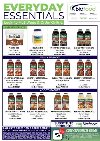 Everyday Essentials Promotion on Fruity Chutney, Mayonnaise, Sauces and More From 08 - 21 June 2026 - Visit MyBidfood to Shop Now