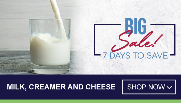 7 Days Big Sale on Milk, Creamer And Cheese - visit MyBidfood to shop now