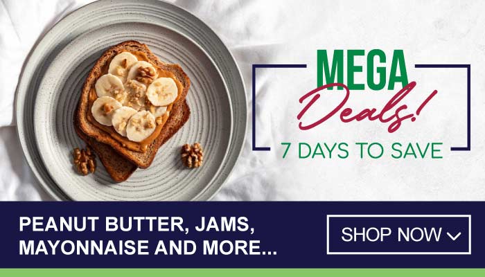 7 Days Mega Deals on Peanut Butter, Jams, Mayonnaise and more - visit MyBidfood to shop now