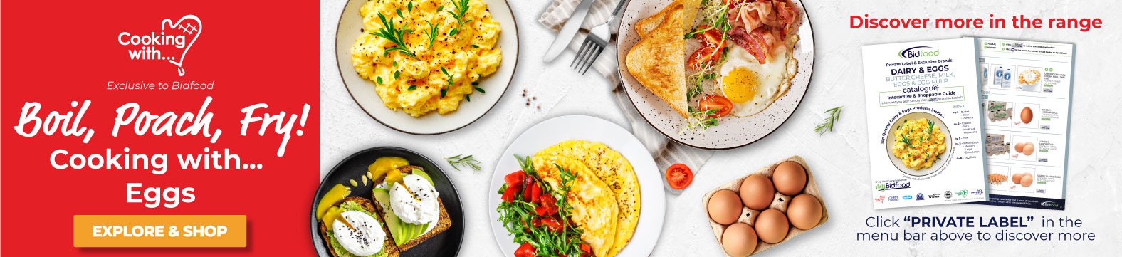 Exclusive to Bidfood - Boil, Poach, Fry! - Cooking with Eggs  - Explore & Shop