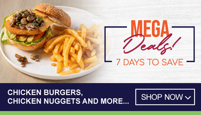 7 Days Mega Deals on Chicken Burgers, Chicken Nuggets and more - visit MyBidfood to shop now
