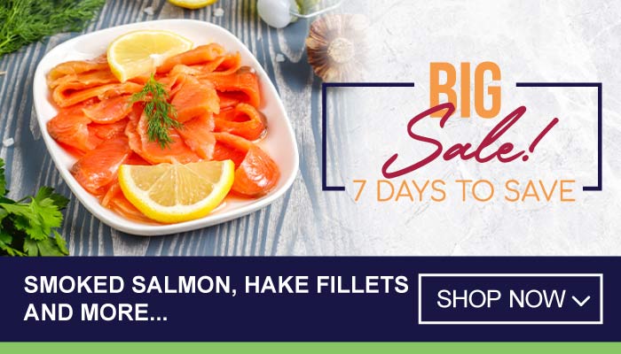 7 Days Big Sale on Smoked Salmon, Hake Fillets and more - visit MyBidfood to shop now
