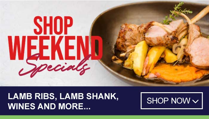 Weekend Specials on Lamb Ribs, Lamb Shank, Wines and more - visit MyBidfood to shop now