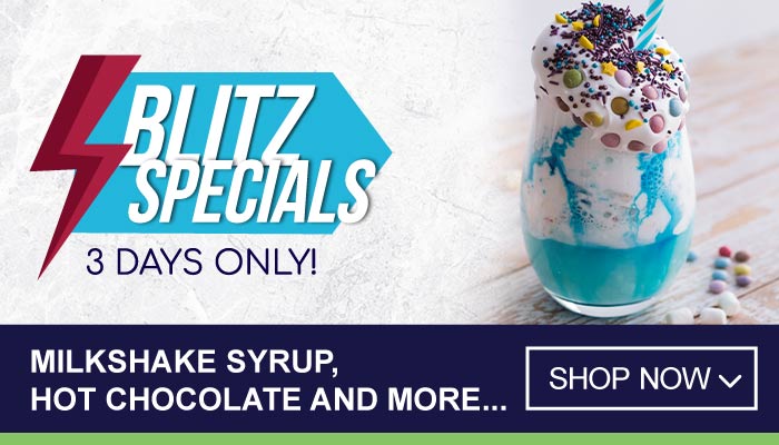 3 Days Blitz Specials on Milkshake Syrup, Hot Chocolate and more - visit MyBidfood to shop now