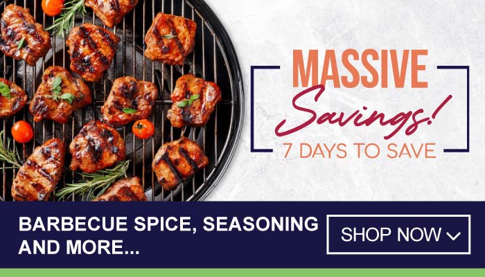 7 Days Massive Savings on Barbecue Spice, Seasoning and more - visit MyBidfood to shop now
