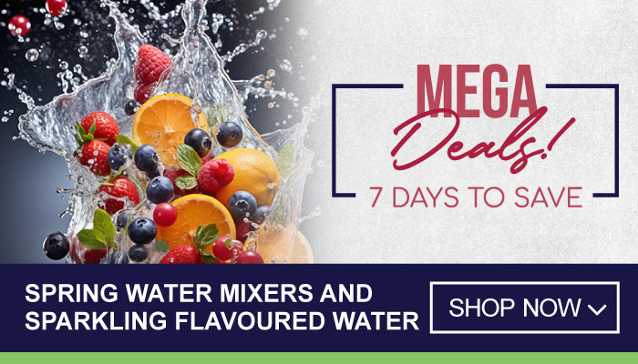 7 Days Mega Deals on Spring Water Mixers and Sparkling Flavoured Water - visit MyBidfood to shop now
