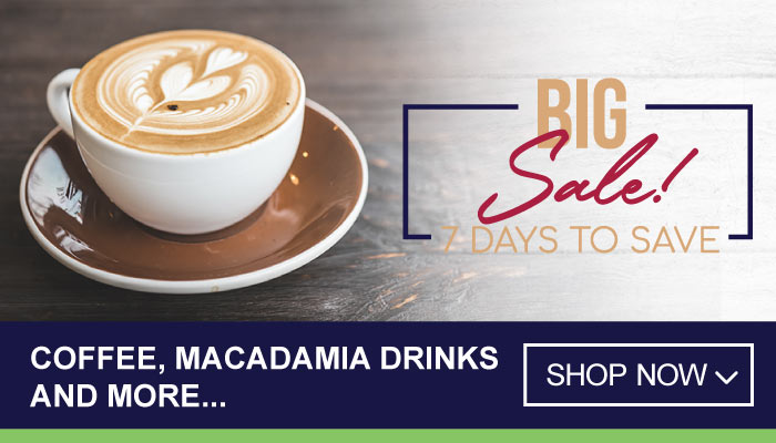 7 Days Big Sale on Coffee, Macadamia Drinks and more - visit MyBidfood to shop now