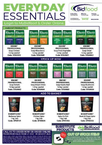 Everyday Essentials on Professional Knorr Soups and Robertson's Seasonings From 27 July - 09 August 2026