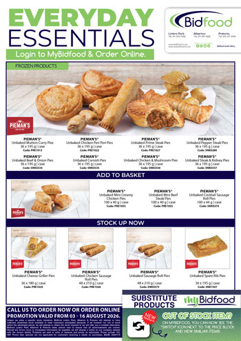 Everyday Essentials Promotion Featuring Pieman's Savoury Pastries From 03 - 16 August 2026